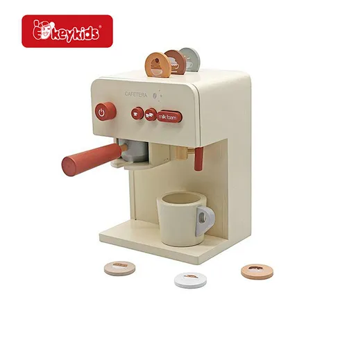 OEM Simulated Kitchen Toys Wooden Kids Coffee Maker for Girls & Boys W10D632